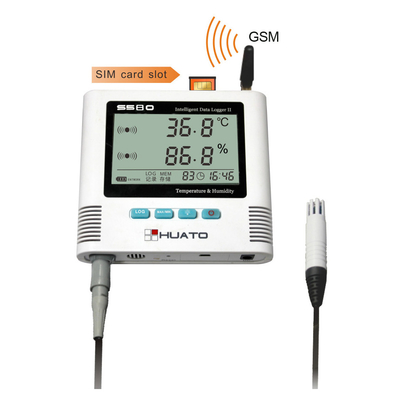 中国 LEDおよび健全な警報機能HUATO S580-EX-GSMの8℃ Refrigeratureの温度の湿気GSMのデータ ロガー サプライヤー