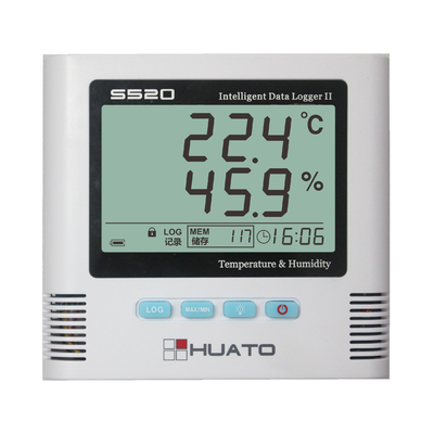 中国 定温器の使用警報機能の大きいLCDディスプレイ・モニターの温度の湿気のデータ ロガー サプライヤー