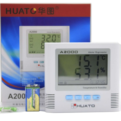 中国 取付け可能な高精度なデジタルLcd温度計の湿度計の時計の壁/机 サプライヤー