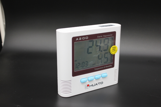 中国 警報機能温度のHumidmeterの大きいLCDデジタル体温計の湿度計の時計/メートル サプライヤー